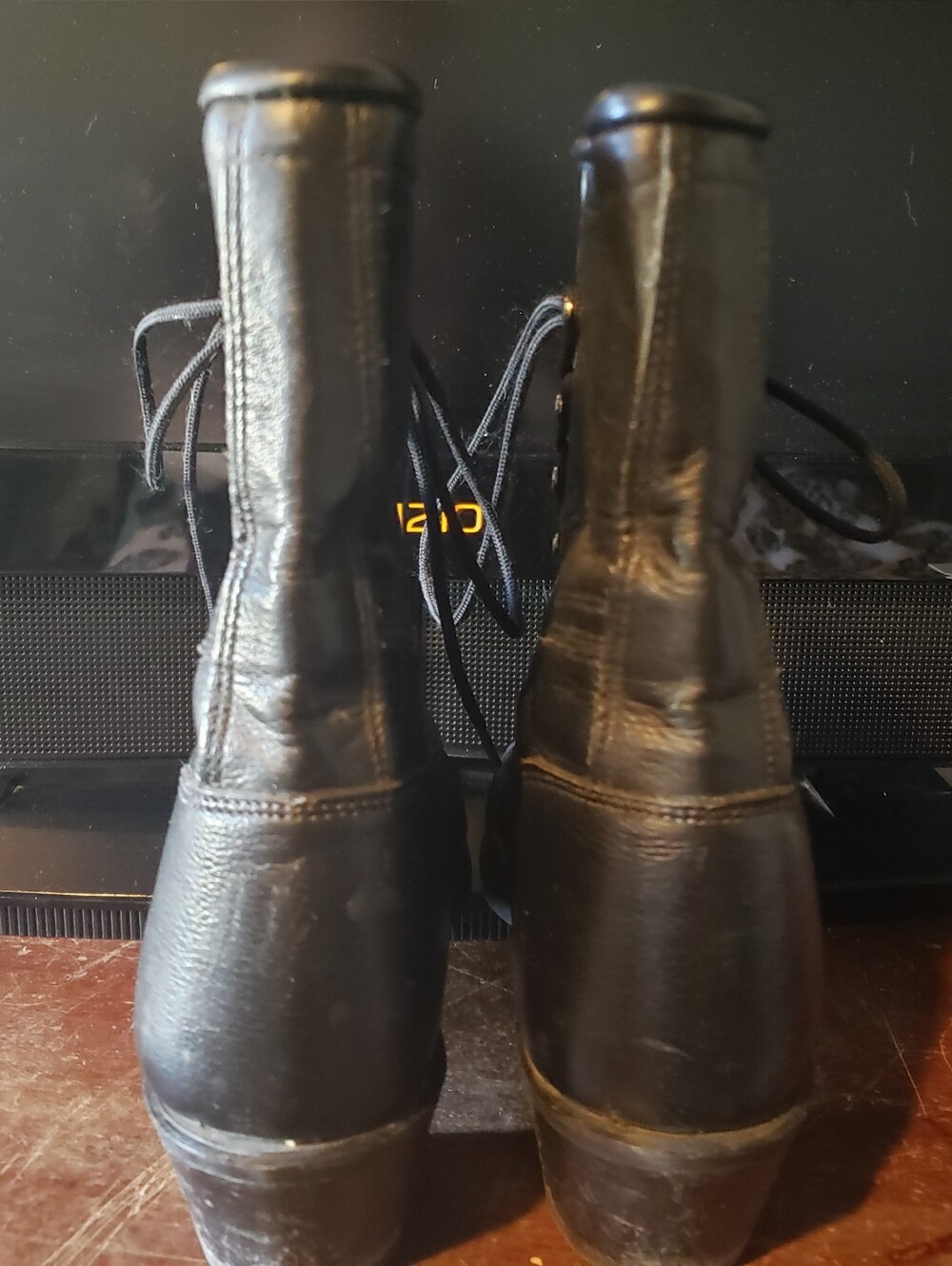 Vintage Capezio Black Leather Granny Witch Victorian Lace-up Boots Sz 8 - Picture 3 of 9